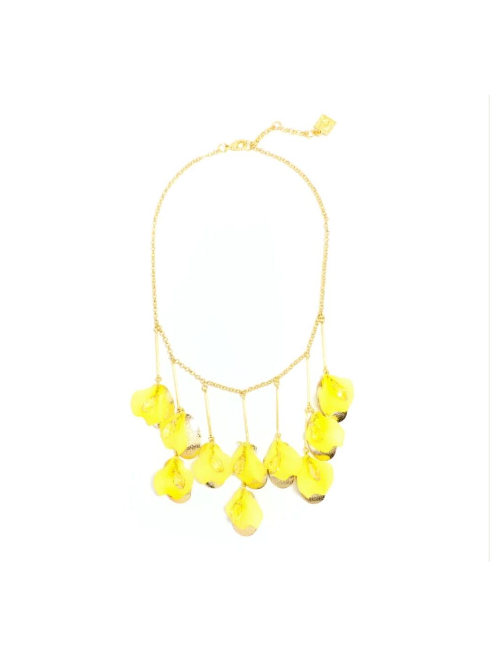 Zenzii Yellow Petal to the Metal Necklace